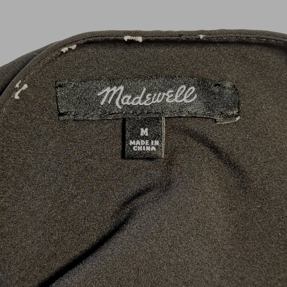 MADEWELL Flutter-Sleeve Peplum Top CLIPDOT blouse Sz MEDIUM Silky soft ROMANTIC - Picture 11 of 15